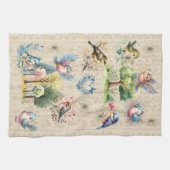 Cute Colorful Birds Theedoek (Horizontaal)