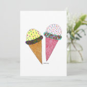 Cute Colorful Birthday Ice Cream Kaart (Staand voorkant)