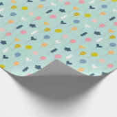 Cute Colorful Birthday Party ballonpatroonpatroonp Cadeaupapier (Hoek)