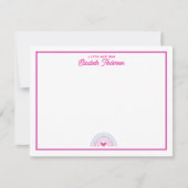 Cute Colorful Boho Rainbow Girls Stationery Notitiekaartje (Voorkant)
