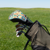 Cute colorful boho vertrekt patroon golfheadcover (Insitu)