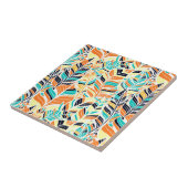 Cute colorful boho vertrekt patroon tegeltje (Zijkant)