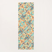 Cute colorful boho vertrekt patroon yogamat (Achterkant)