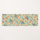 Cute colorful boho vertrekt patroon yogamat (Voorkant (horizontaal))