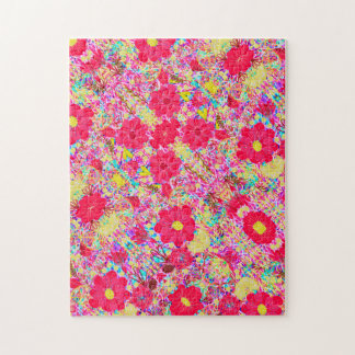 Cute colorful bright flowers legpuzzel
