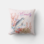 Cute colorful Bubbles Ocean baby Narwhal Kussen (Voorkant)
