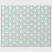 Cute Colorful Bunny White Rabbit Pastel Color Cadeaupapier (Vlak)