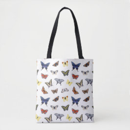 Cute Colorful Butterflies Patroon Tote Bag