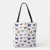 Cute Colorful Butterflies Patroon Tote Bag (Achterkant)