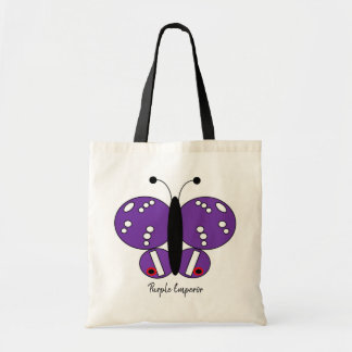 Cute Colorful Butterfly Canvas tas - Paarse keizer