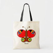 Cute Colorful Butterfly Canvas tas - Peacock (Voorkant)