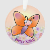 Cute Colorful Butterfly Cartoon Ornament (voorkant)