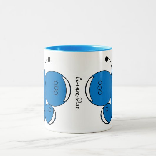 Cute Colorful Butterfly Mok - Common Blue (Center)