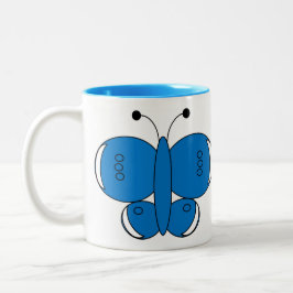 Cute Colorful Butterfly Mok - Common Blue
