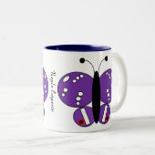 Cute Colorful Butterfly Mok - Paarse keizer (Voorkant rechts)