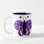 Cute Colorful Butterfly Mok - Paarse keizer (Links)