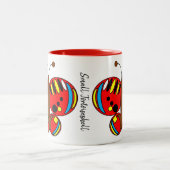 Cute Colorful Butterfly Mok - Small Tortoiseshel (Center)