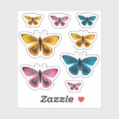 Cute Colorful Butterfly Sticker (Vel)