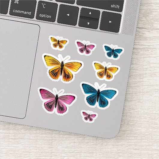 Cute Colorful Butterfly Sticker (Detail)