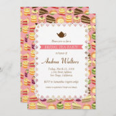 Cute Colorful Cakes Illustration Bridal Tea Party Kaart (Voorkant / Achterkant)