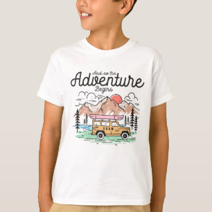 Cute Colorful Camping Family T-shirt