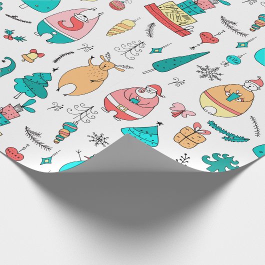 Cute Colorful Cartoon Animals Pattern Cadeaupapier (Hoek)