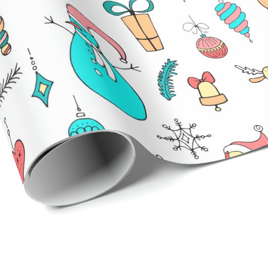 Cute Colorful Cartoon Animals Pattern Cadeaupapier (Rol Hoek)