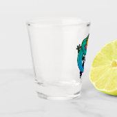 Cute Colorful Cartoon Gecko Shot Glas (Links)