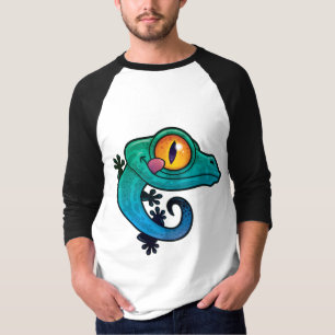Cute Colorful Cartoon Gecko T-shirt