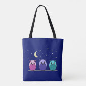 Cute Colorful Cartoon Ownership Night Sky Tote Bag (Achterkant)