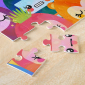Cute Colorful Cartoon People Characters Legpuzzel (Zijkant)