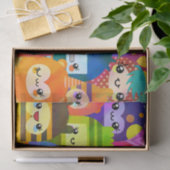 Cute Colorful Cartoon People Characters Tissuepapier (Geschenk)