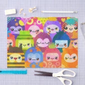 Cute Colorful Cartoon People Characters Tissuepapier (Craft)