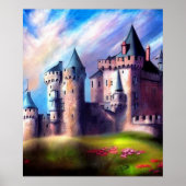 Cute Colorful Castle Art Poster (Voorkant)