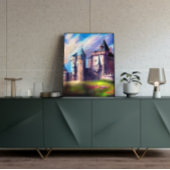 Cute Colorful Castle Art Poster