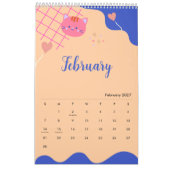 Cute Colorful Cat Calendar 2026 Kalender (Feb 2027)