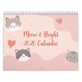 Cute Colorful Cat Calendar 2026 Kalender (Hoes)