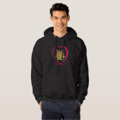 Cute Colorful Cat Love Heart Adorable Hoodie (Voorkant volledig)