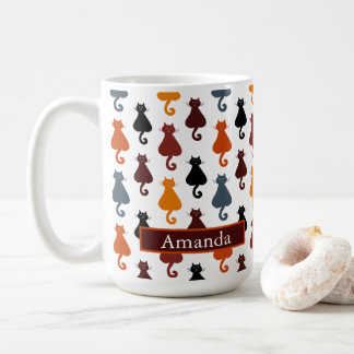 Cute Colorful Cat Mom Kitten Pattern Personalized Koffiemok
