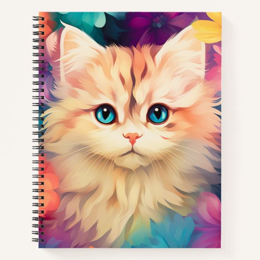 Cute Colorful Cat Notitieboek (Voorkant)