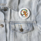 Cute Colorful Cat Paint Splash Button (In situ)