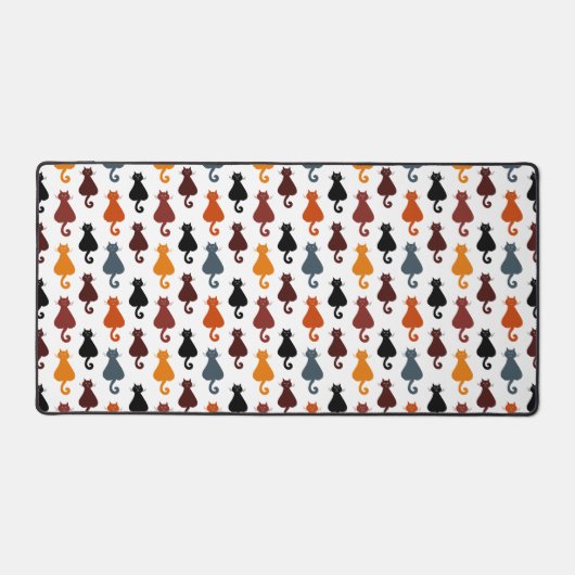 Cute Colorful Cat Pattern Bureaumat (Voorkant)