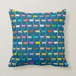 Cute Colorful Cat Pattern Decorative Sierkussen