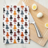 Cute Colorful Cat Pattern Theedoek (Quarter Fold)