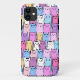Cute Colorful Cats Case-Mate iPhone Case