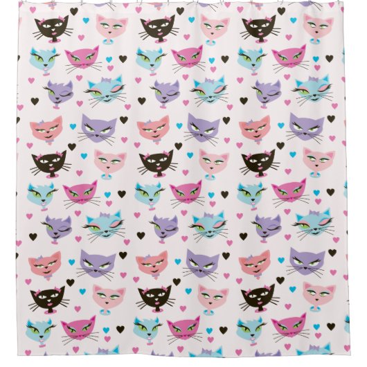 Cute Colorful Cats Douchegordijn (Voorkant)