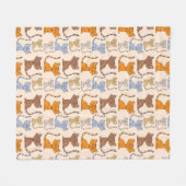 Cute Colorful Cats Fleece Blanket (Voorkant (Horizontaal))