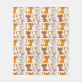Cute Colorful Cats Fleece Blanket Deken (Voorkant)