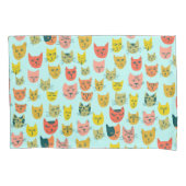 Cute Colorful Cats Pattern Kussensloop (Voorkant)
