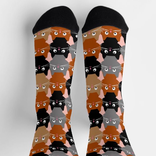 Cute Colorful Cats Pattern Sokken (Top)